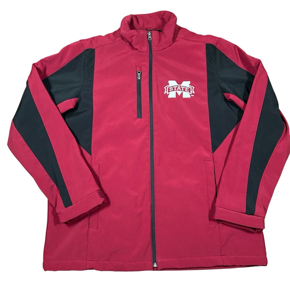 Vintage 58 Sports Windbreaker Jacket L Mississippi State Bulldogs Maroon